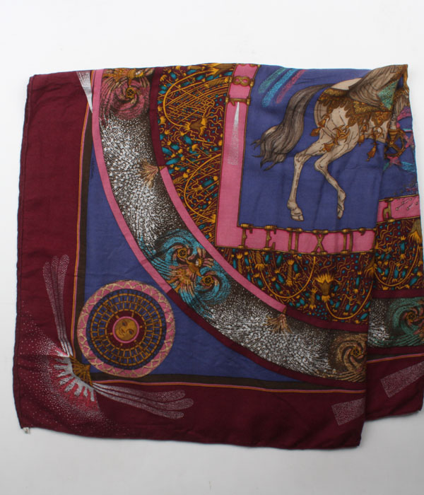 HERMES cashmere&amp;silk shawl