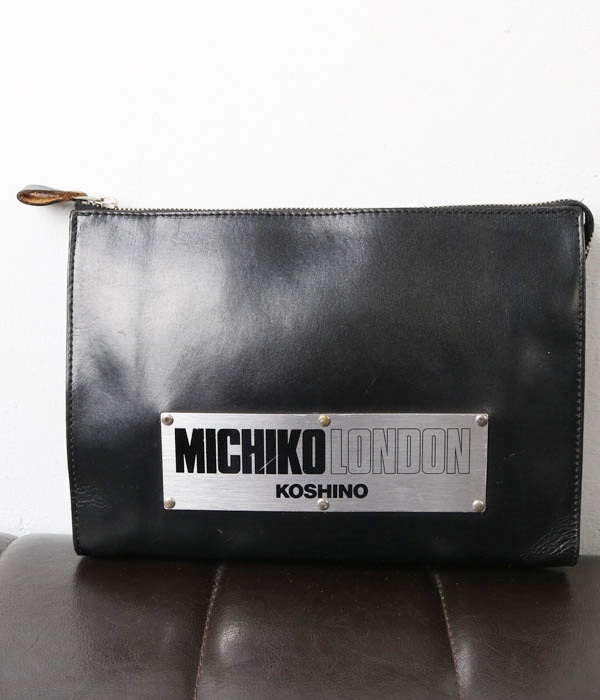 MICHIKO LONDON leather clutch bag