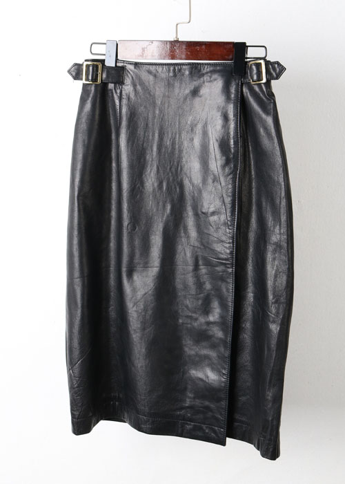 LA-BREA leather skirt