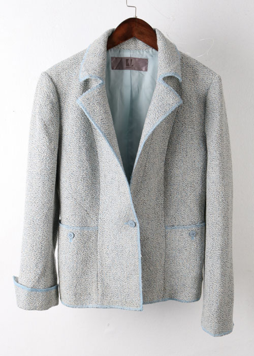 KARL LAGERFELD wool+silk tweed jacket