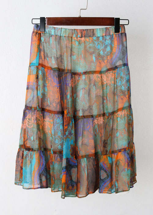 PAMELA BROWN silk skirt