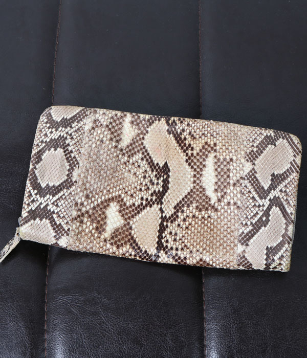snake skin leather wallet