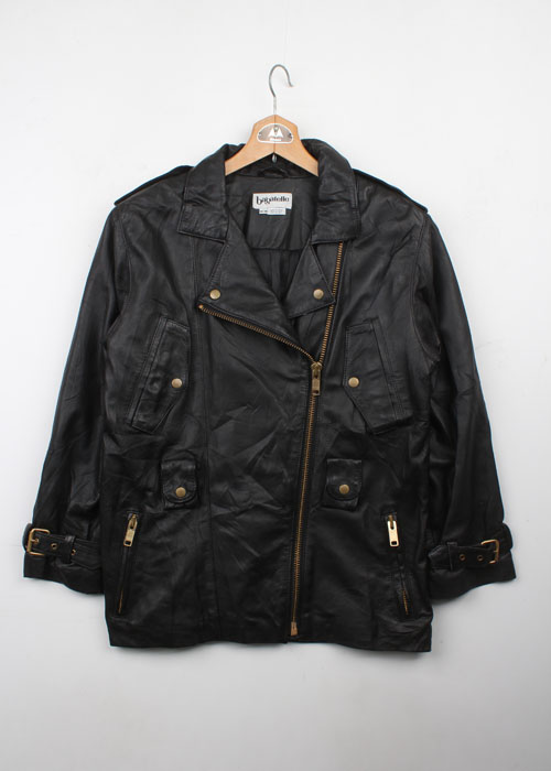 ba&#039;gatelle leather rider half coat