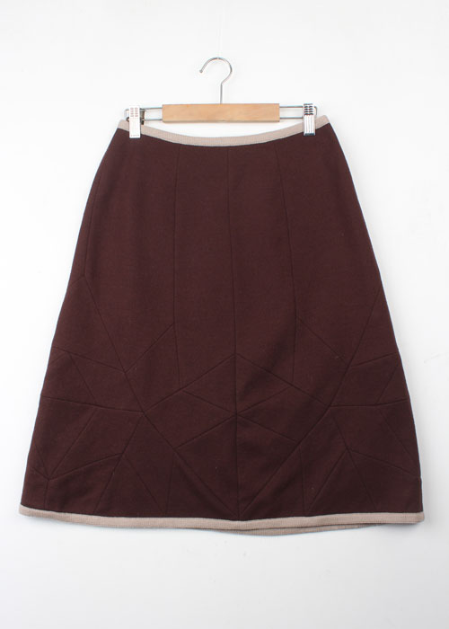 Shille patch work wool skirt
