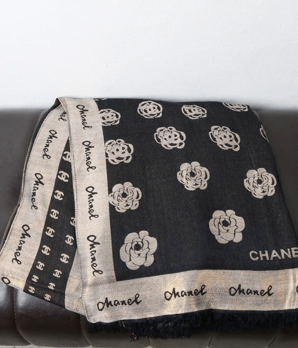 fake CHANEL silk muffler&amp;shawl (73*200)