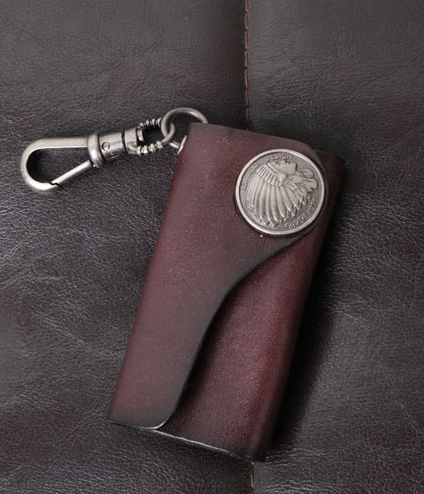 RED MOON leather key holder