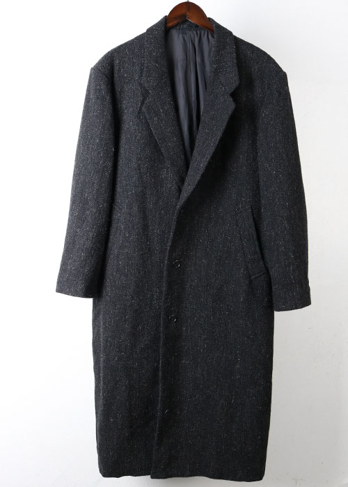 over size tweed wool coat