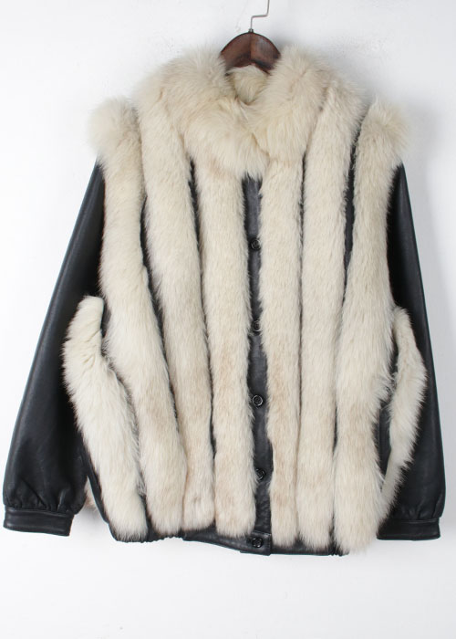 leather+fox fur