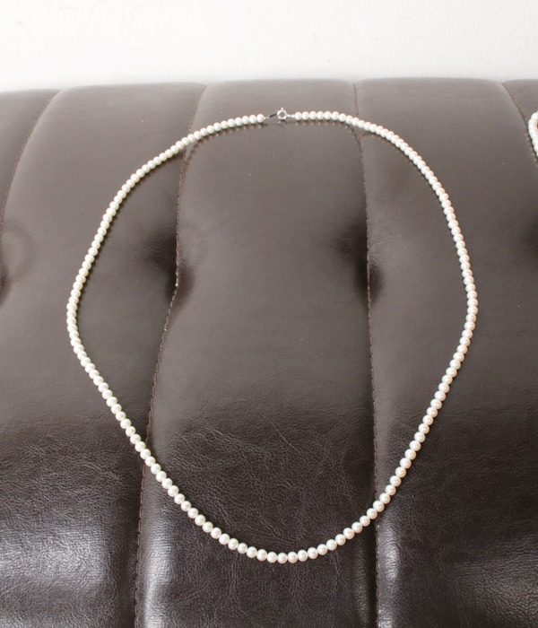 silver+pearl necklace(83cm)