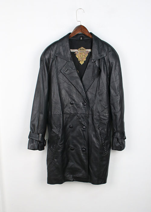 vtg leather coat