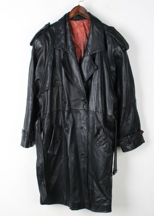 vtg leather coat