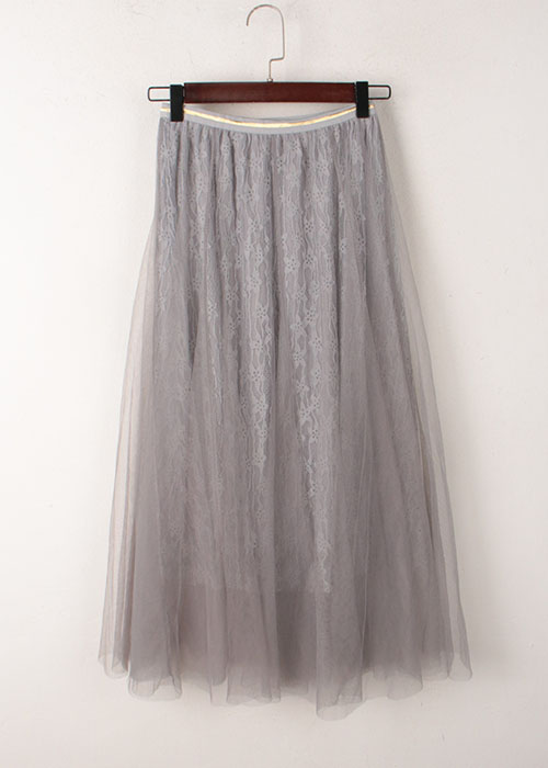 lace+mesh skirt