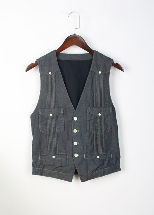 chambray mexican vest