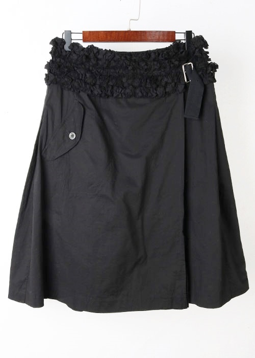 tricot COMME des GARCONS cotton wrap skirt